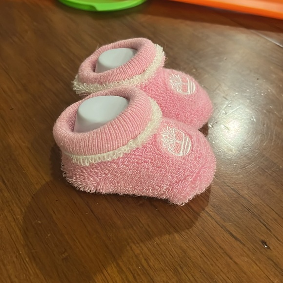 Timberland Baby Infant Booties socks pink 0-3 Months x 2 Pair - Picture 2 of 8